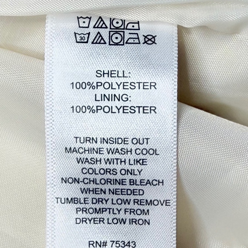 Tahari Girls Ivory Trench Coat Jacket Belted Double Breasted Size 5/6 - Picture 7 of 11